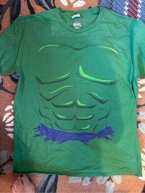 Marvel Green Hulk Torso Graphic Short-Sleeve Tee